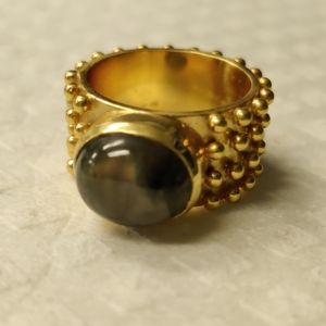 Julie Vos Chalcedony Studded Ring